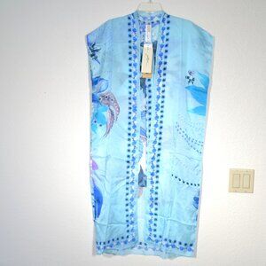 NWT GOTTEX SILK BLEND PRINT COVER UP, SMALL